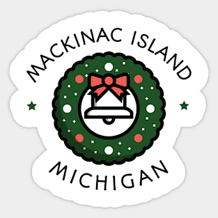 Mackinac Island, Michigan Christmas Sticker